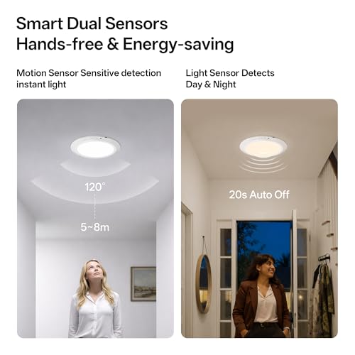 Rechargeable Magnetic Ceiling Light 12000mAh with Remote 2 Pack - Motion & Dimmable