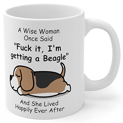 Funny Beagle Mug for Dog Moms - 11oz White Ceramic Coffee Cup Gift