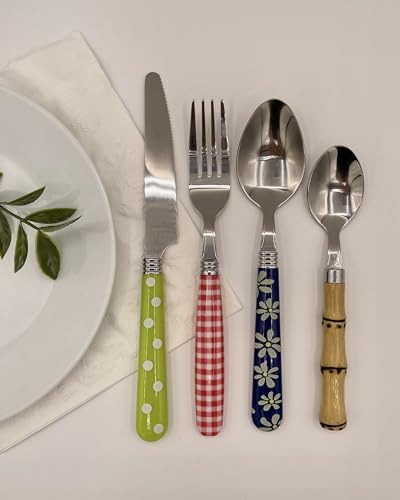 Eclectic Mosaic Flatware Set of 16 - Service for 4 - Gypsy Color