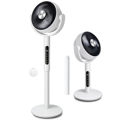 Levoit Plus Standard White Standing Fan for Bedroom, 120° Oscillating, Quiet 20dB