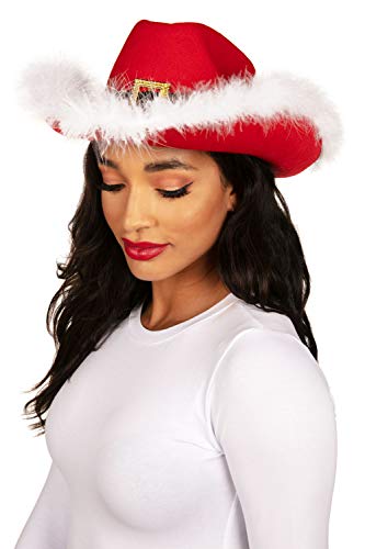 Tipsy Elves Red Christmas Hats for Men and Women - Funny Unisex Holiday Cap