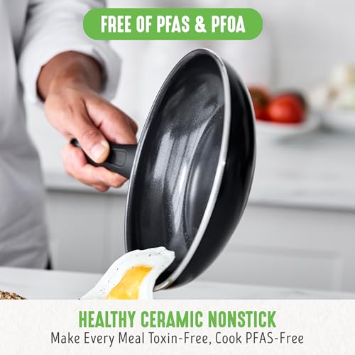 GreenLife 16-Piece Ceramic Nonstick Cookware Set with Soft Grip Handles - Black, Variation of THIS listing