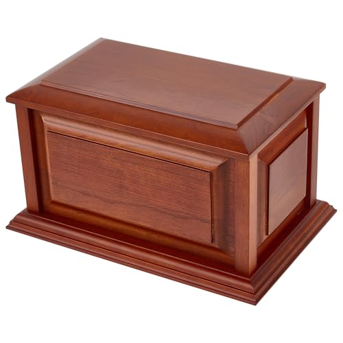 Large Handcrafted Cherry Wood Cremation Urn for Human Ashes - WEVOIRD