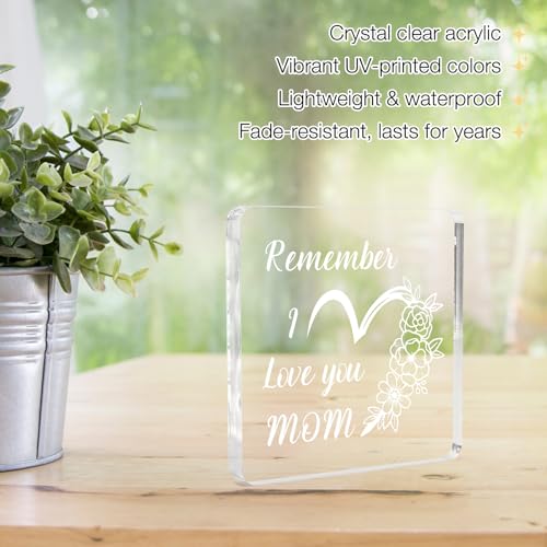 Best Mom Ever Acrylic Plaque Gift from Daughter - Mother’s Day, Christmas & Birthday Keepsake