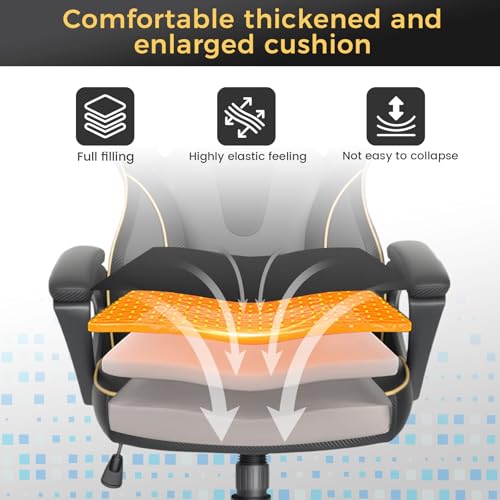 Gaming Chair Ergonomic PC Racing Chair with Link Armrest - Black