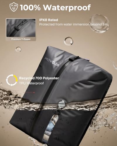 MOVOCA 3 Pack Travel Vacuum Bags with Pump (18L+24L) Space-Saving Compression Set