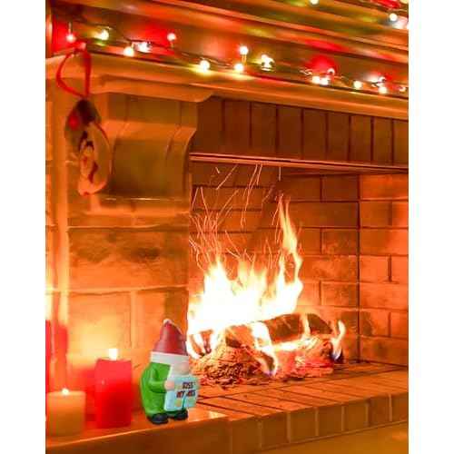 3.5'' Funny Christmas Gnomes Figurine, Mini Naughty Gnomes Figurines, Handmade Resin Statue Gnome Gifts for Christmas Decorations Indoor Christmas Tree, Display on Mantel, Window Sill or Fairy Garden