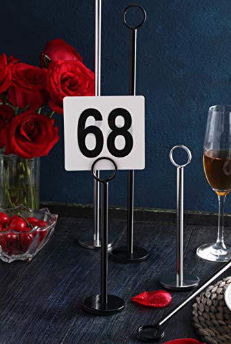 18 Inch Silver Table Number Holder Set of 12 - Wedding & Event Sign Display