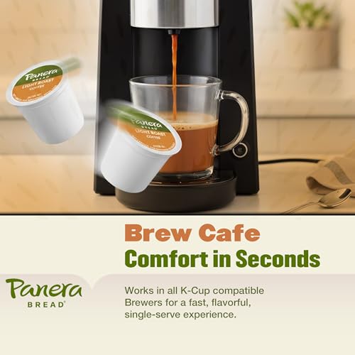 Panera Light Roast Coffee Pods - Breakfast Blend, 60 Count, 6 Packs of 10, Keurig Compatible, 100% Arabica, Kosher Certified