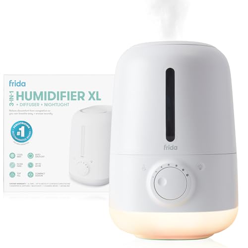 White 1.6 Gallon XL 3-in-1 Cool Mist Humidifier with Nightlight & Aromatherapy
