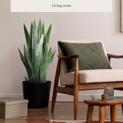 KOL 3FT 2-Pack Artificial Snake Plants, Fake Sansevieria Indoor