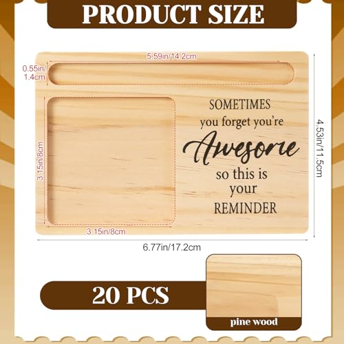 20 Pcs Employee Appreciation Gifts Sticky Note Holder - Inspirational Desk Organizer (Awesome)