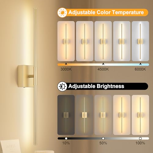 Battery Operated Wall Sconce Set of Two with Remote Control,