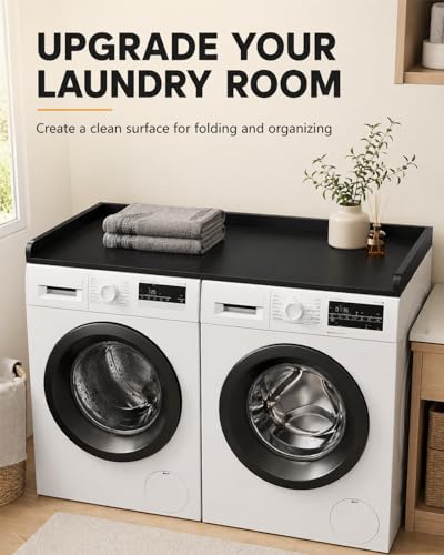 FlyGeneral Washer Dryer Countertop - 54 x 27.5 Inch Black Variation
