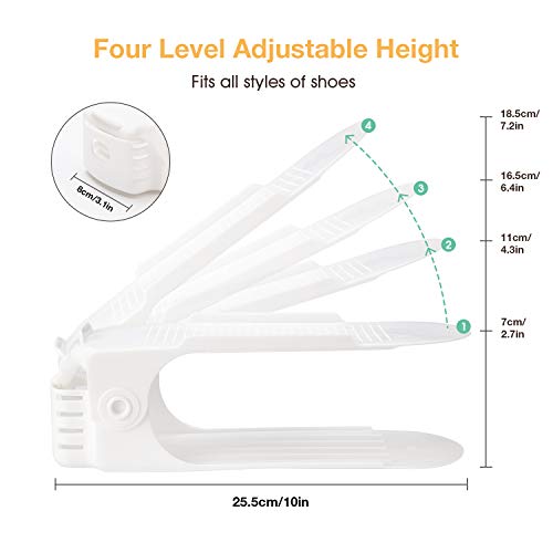 Neprock White Shoe Organizer 36-Pack Space Saver Closet Shoe Storage