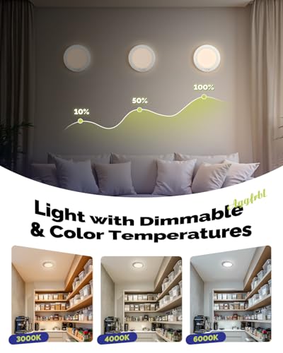 Aggforbl 10000mAh Rechargeable Wireless Shower Light 2 Pack, Waterproof, Magnetic Mount, Remote Control, 3 Color Modes