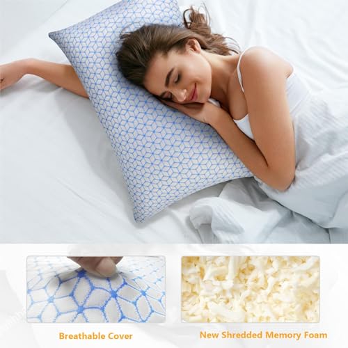 Love Attitude King Size Shredded Memory Foam Pillow Adjustable Cooling Support Bed Pillow