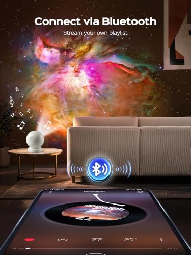 Star Galaxy Projector Night Light with 16 HD Scenes & Remote - White