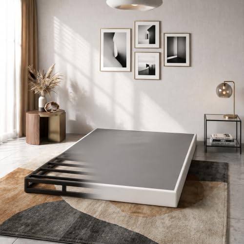 Queen Low Profile Box Spring 5 Inch Mattress Foundation - Easy Assembly Steel Frame