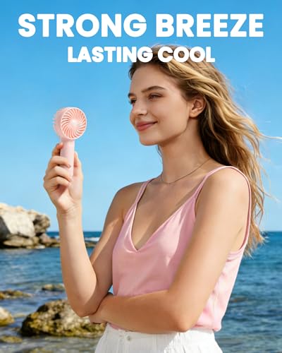 Multicolor 12 Pack Mini Portable Handheld Fans - USB Rechargeable, 3-Speed Personal Fans for Travel & Outdoor