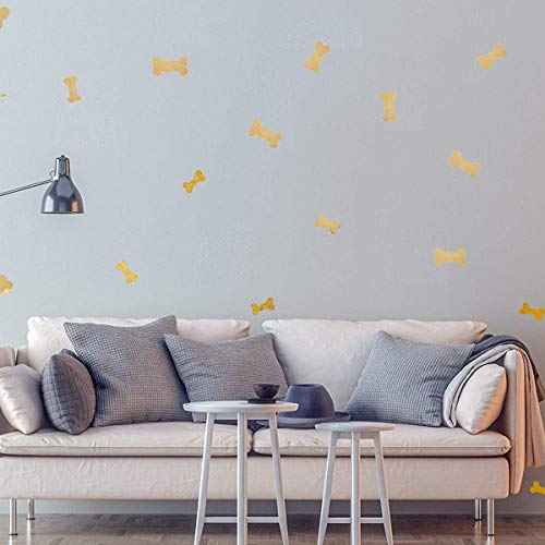 Kraft Dog Bone Labels, 2.75" x 1.5" Inches Wall Decor Dog Party Decorations Wall Stickers for Kids Boy Girls Room Decoration,Nursery Decals Wall Decor Easy Paste Removable £¨120 Pcs£©