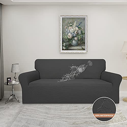 Waterproof Couch Cover for 3 Cushion Oversized Sofa - Dark Gray