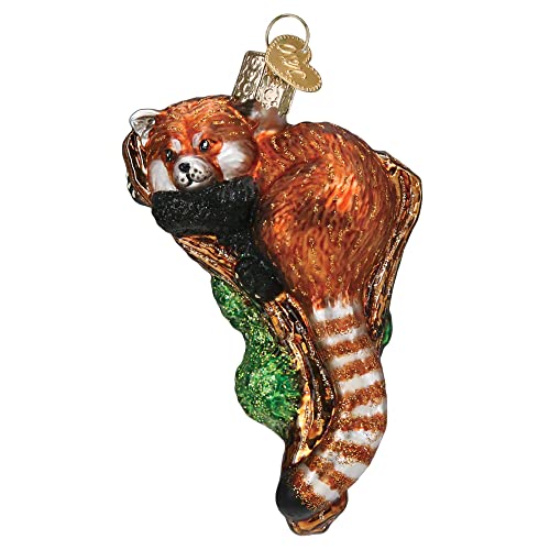 Old World Christmas Red Panda Glass Blown Ornament – Handcrafted Home Holiday Decoration