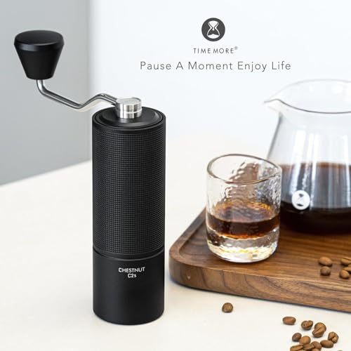 Manual Coffee Grinder - TIMEMORE Chestnut C2S Black with 38mm Conical Burr