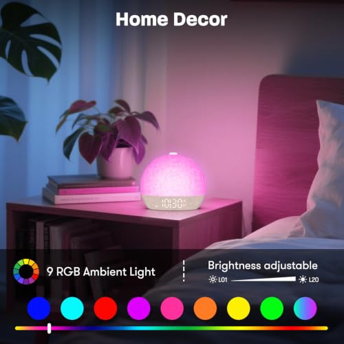 Wake Up Light Sunrise Alarm Clock with White Noise - Yellow Variation