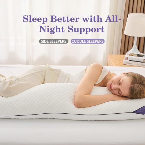 HOMELAB Adjustable Shredded Memory Foam Body Pillow 20x52 - Body Pillow