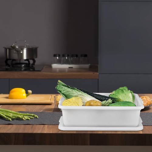 3-Pack Commercial Plastic Bus Tubs with Lids – 13L Food Service Storage & Wash Basins