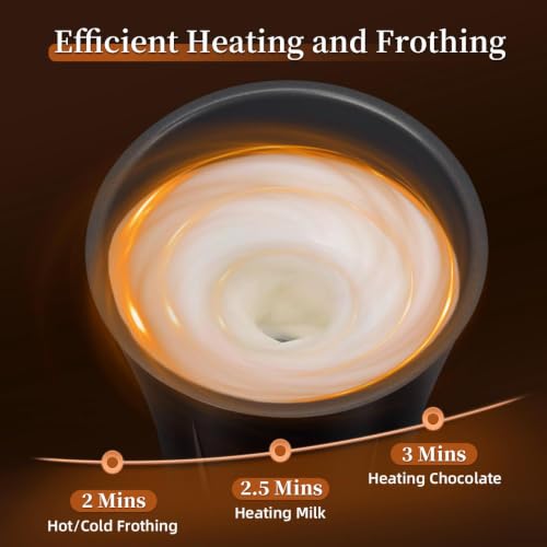 Liksiy Black 4-in-1 Milk Frother & Steamer with Auto Shut-Off – Hot & Cold Foam for Latte & Cappuccino