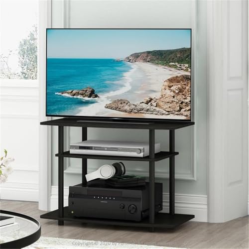 Furinno Turn-N-Tube No Tools 3-Tier Entertainment Center TV Stand for