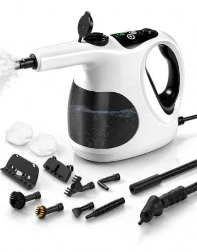 KZTUPJ Handheld Steam Cleaner - Fast 3s Heat, 400ML Tank, Lightweight & Multi-Surface