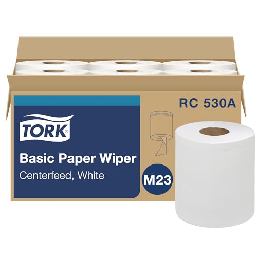 Tork Centerfeed Hand Towels White M23 - 6 Rolls, 530 Sheets, 2-Ply, Disposable Hand Towels