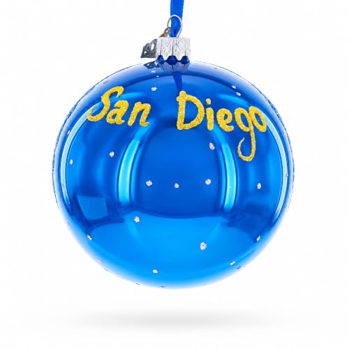 USS Midway Museum Glass Ball Christmas Ornament - Hand-Painted Holiday Decor