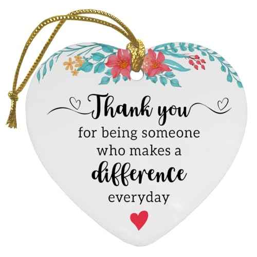 Thank You Gifts for Women, Teacher Appreciation Gifts, Thank You Ornaments for Christmas Tree, Difference Maker Ornament, Daycare Goodbye Gift, Appreciation Gift for Friends Nurse Coworker
