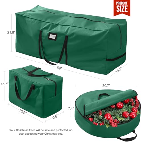 KPX 3 Pack Christmas Tree Storage Bag for 9 Ft Artificial Tree Waterproof & Reinforced Handles