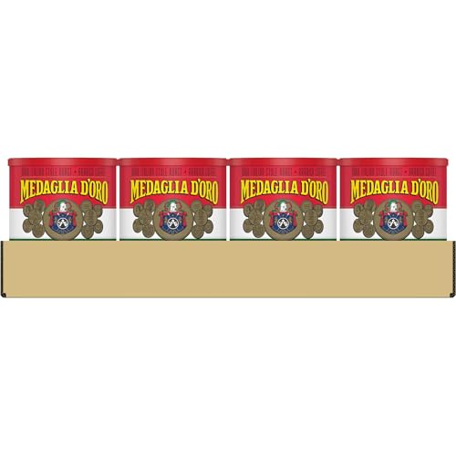 Medaglia D'Oro Italian Roast Espresso Ground Coffee - 12 Cans, 10oz Each