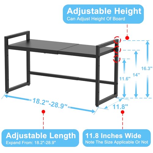 Adjustable 11.8 x 28.9-inch Heavy Duty Metal Storage Shelf - 110lbs Load Capacity