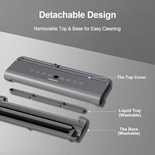 Food Vacuum Sealer Machine with 50 Bags - Powerful Continuous Seal for Kitchen Storage