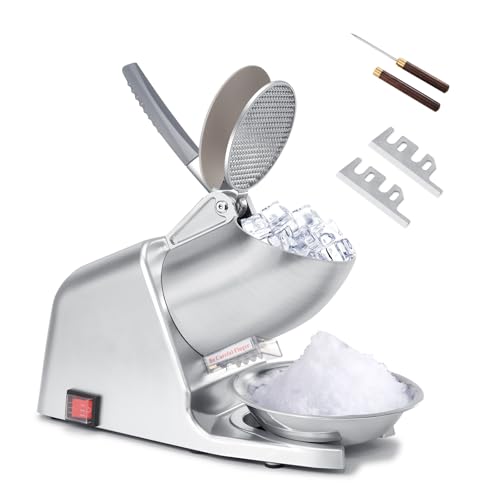 Hurmovae Dual Blade Electric Ice Shaver Machine - Silver, 178 lbs/hr