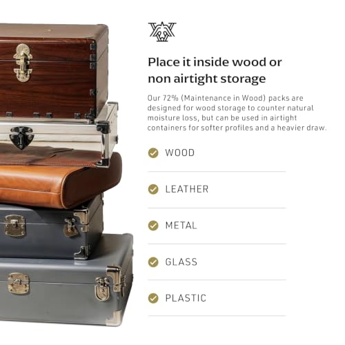 Valet 72% Two-Way Humidity Packs 12-Pack (60g) for Wood & Storage Containers - Variation of THIS listing