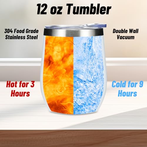 EEooooX CopingSkills 662 Inspirational Wine Tumbler - 12 oz Insulated Stainless Steel with Lid & Straw