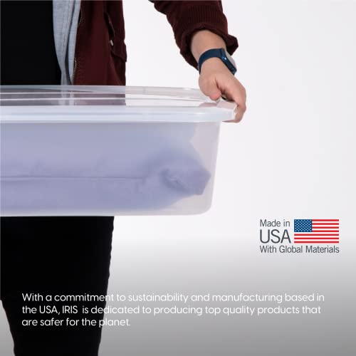 50 Qt. Under Bed Storage Bin with Lids - Clear Dorm Closet Organizer