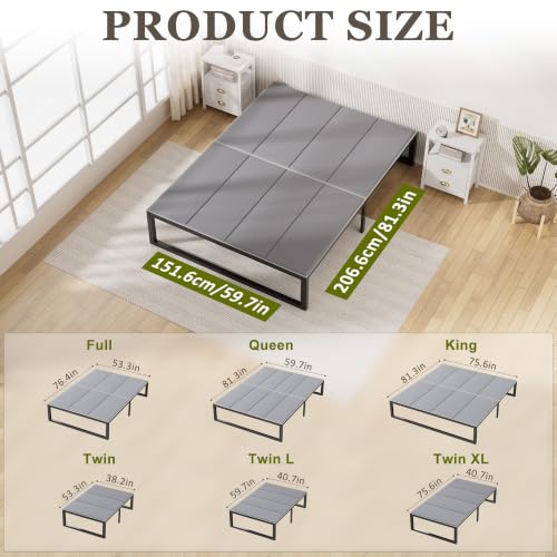 Heavy Duty Queen Bunkie Board 60 x 81 in Reinforced Support, Foldable & Non-Slip