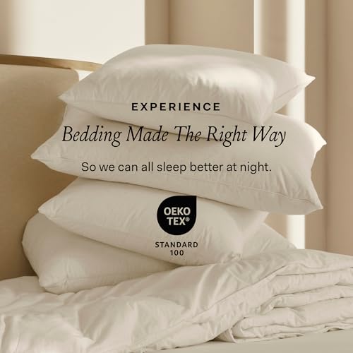 Down Alternative King Pillow - Soft, Hypoallergenic, Organic Cotton