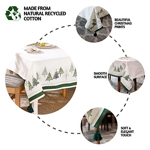 Folkulture Christmas Story Rectangular Table Cloth 60x102 Inch for Holiday Decor