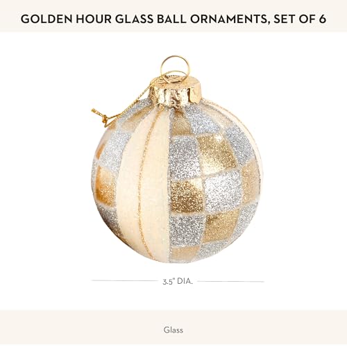 MACKENZIE-CHILDS Glass Ball Ornament Set, Golden Hour