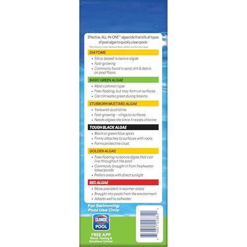 Pool Algaecide All-in-One Killer - XtraBlue Variation, 40oz for Salt Pools